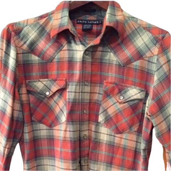 Ralph Lauren Tops - RALPH LAUREN Western Plaid Shirt